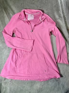 Victoria Secret Quarter Zip Pink Sweater, Size Small